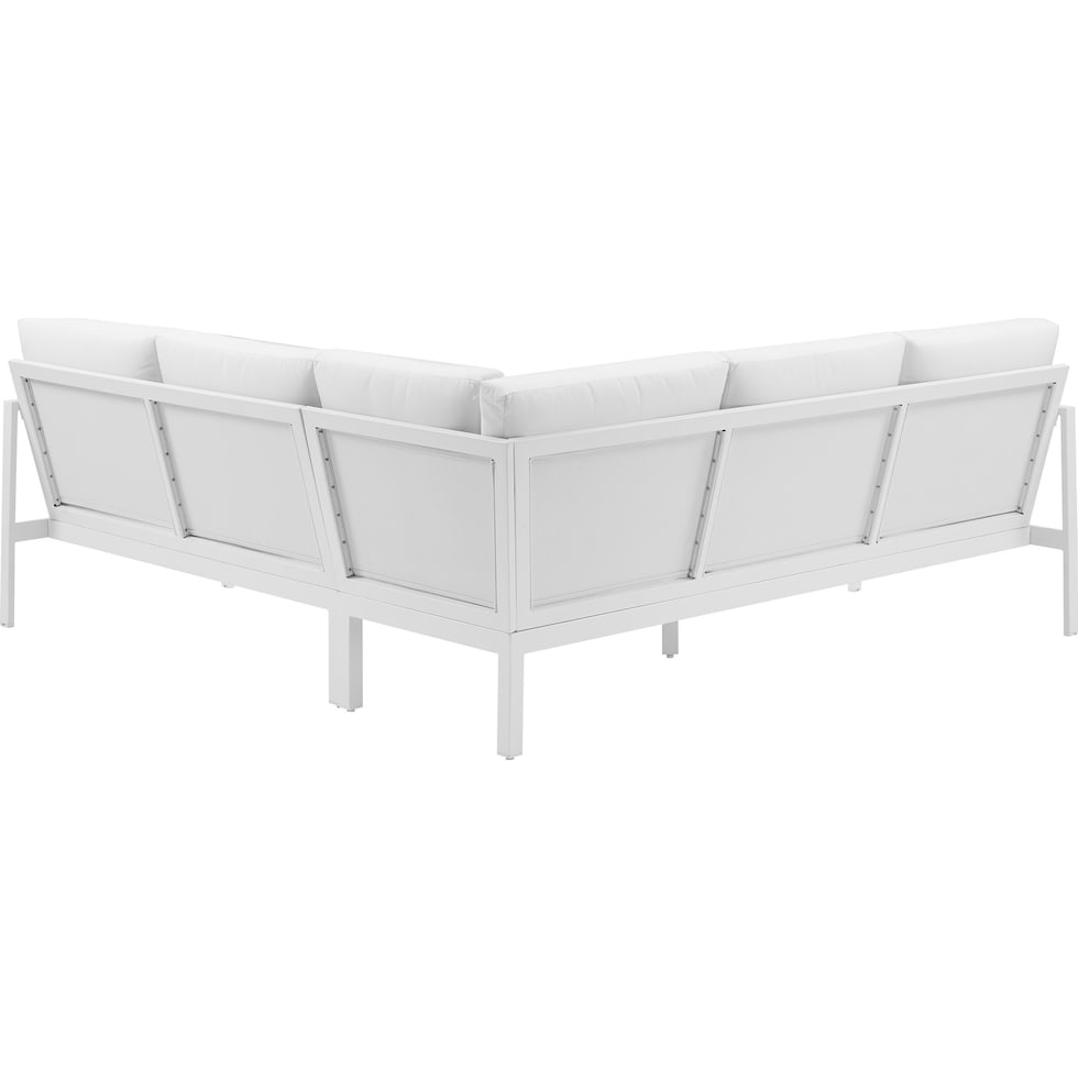 south hampton white outdoor sectional   