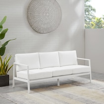 south hampton white outdoor sofa   