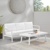 south hampton white outdoor sofa   