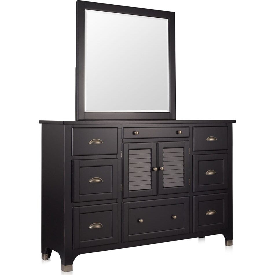 southampton gray dresser and mirror   