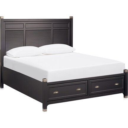 Southampton Queen Storage Bed - Charcoal