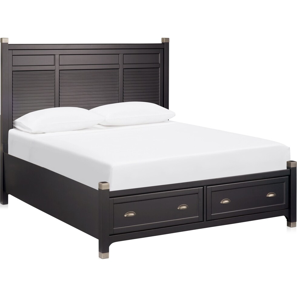 southampton gray queen storage bed   