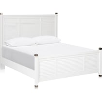 southampton white king panel bed   