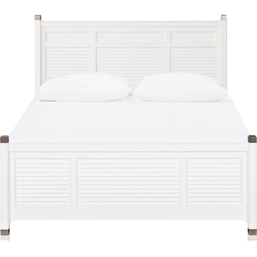 southampton white king panel bed   