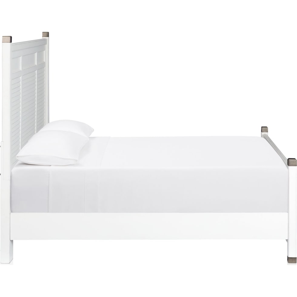 southampton white king panel bed   