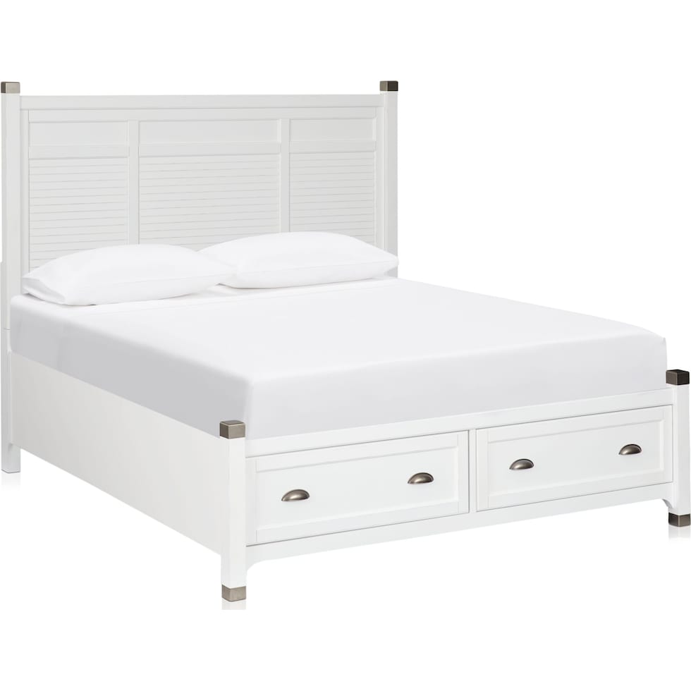 southampton white king storage bed   