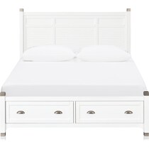 southampton white king storage bed   