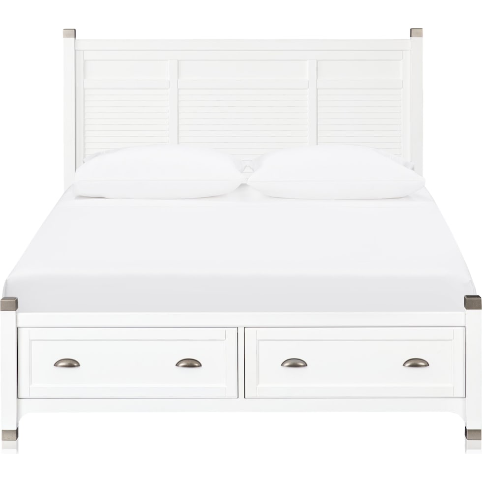 southampton white king storage bed   