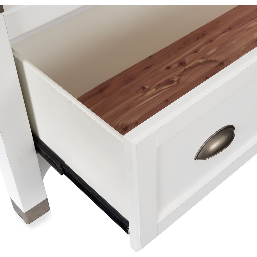 southampton white king storage bed   
