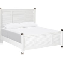 southampton white queen panel bed   