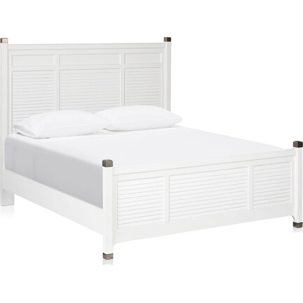 Southampton Queen Panel Bed - White