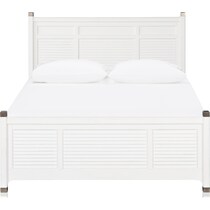 southampton white queen panel bed   