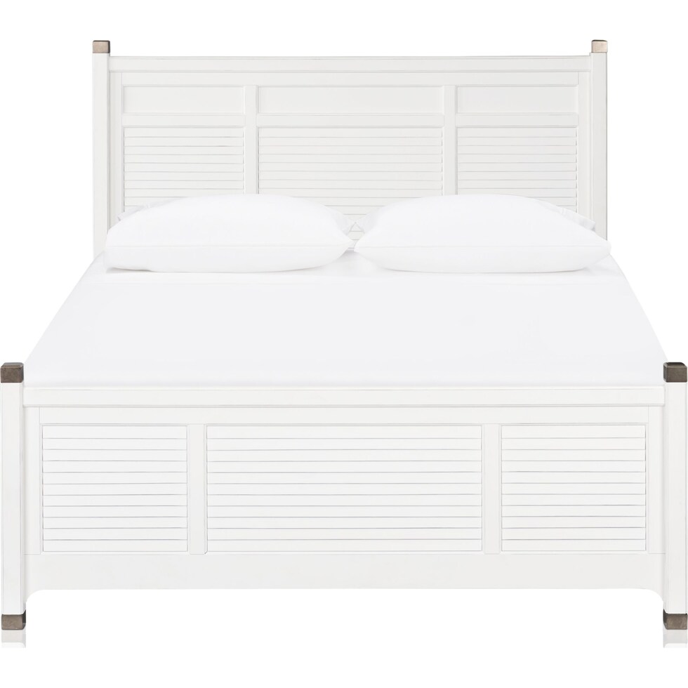 southampton white queen panel bed   