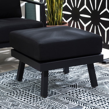 Southhampton Outdoor Ottoman - Black