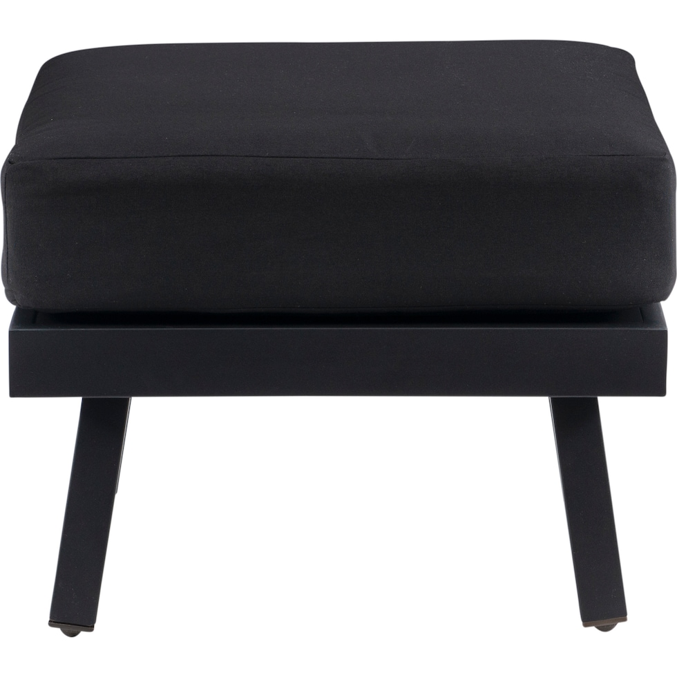 southhampton black outdoor ottoman   