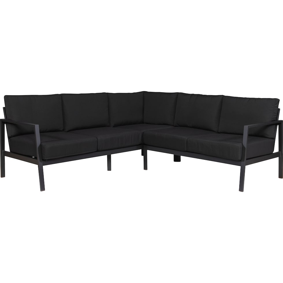 southhampton black outdoor sectional   