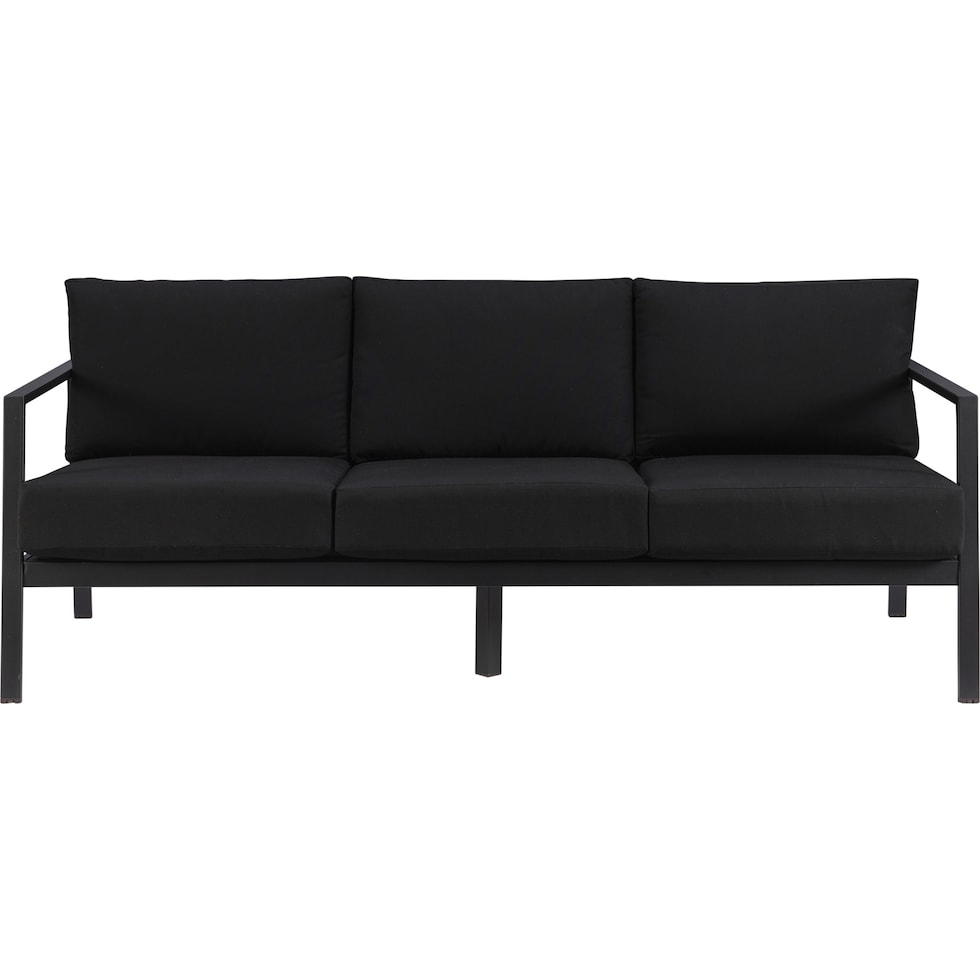 southhampton black outdoor sofa   