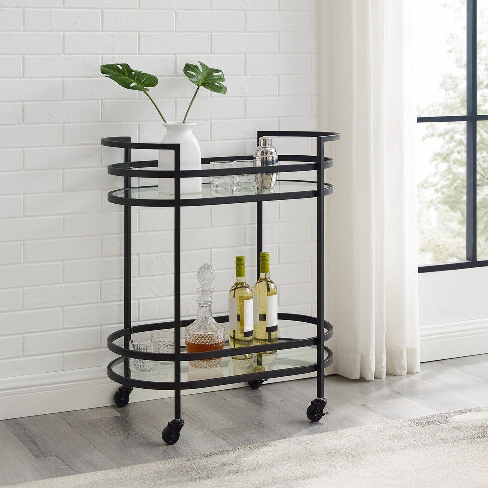 sovereign black bar cart   