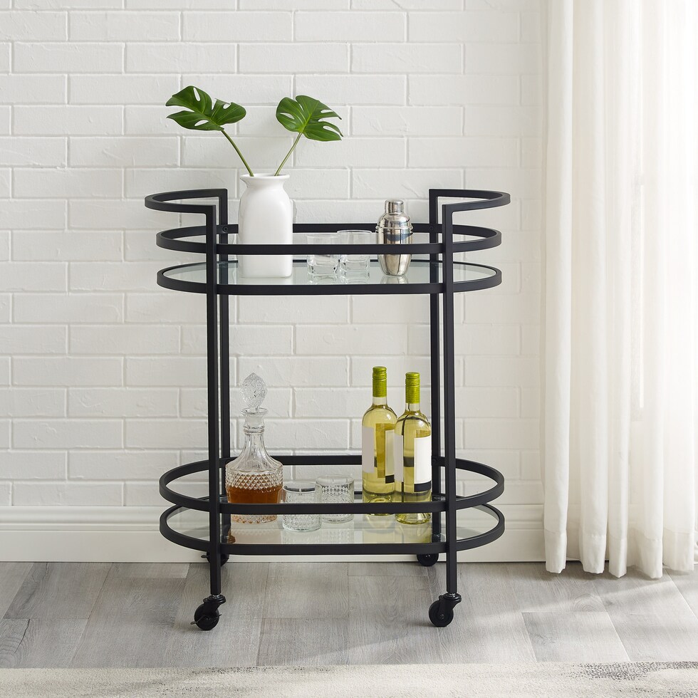 sovereign black bar cart   