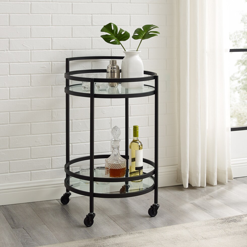 sovereign black bar cart   
