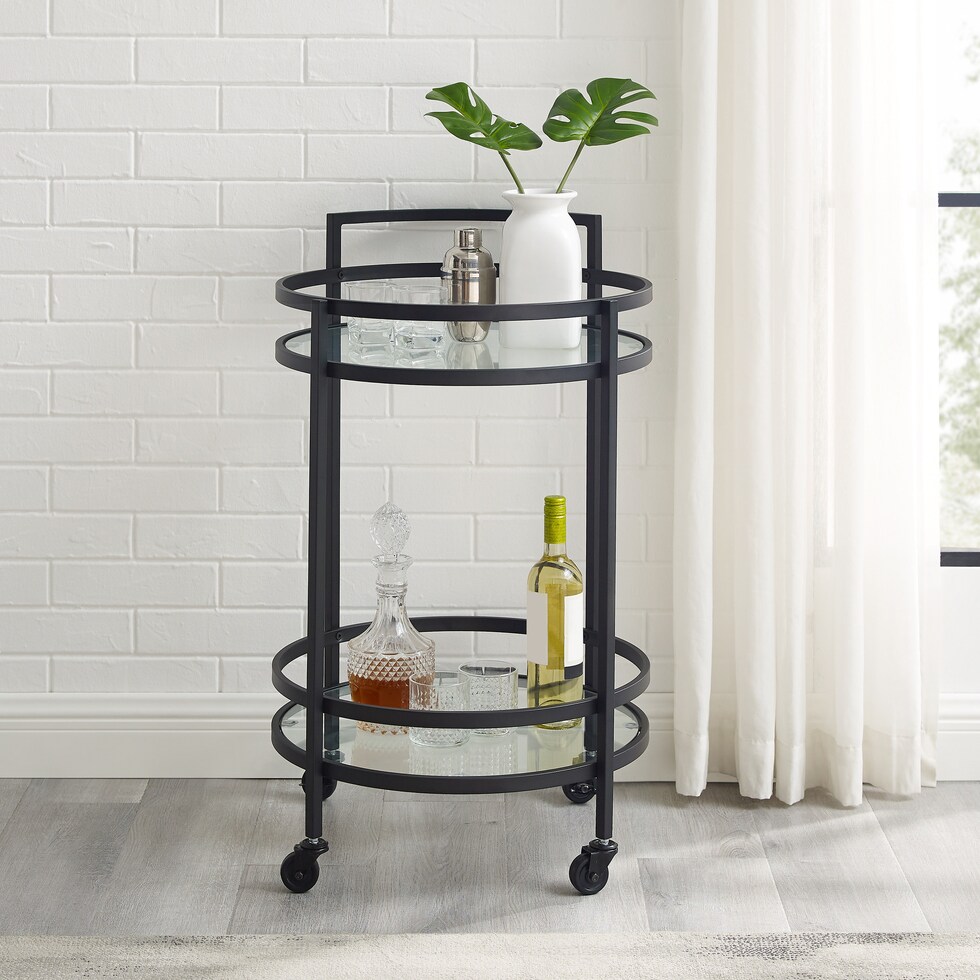 sovereign black bar cart   