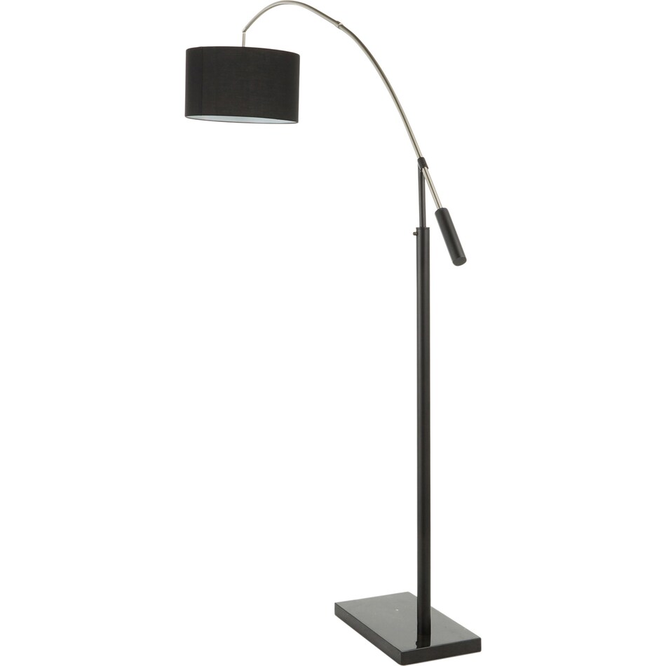 spade black floor lamp   