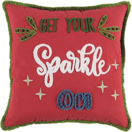 Sparkle On 18X 18" Pillow