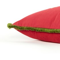 sparkle on red pillow   