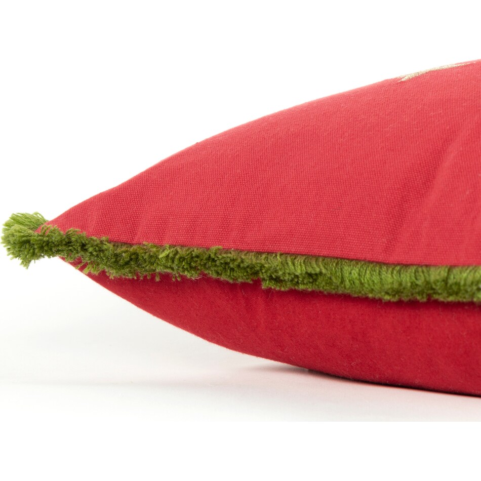 sparkle on red pillow   