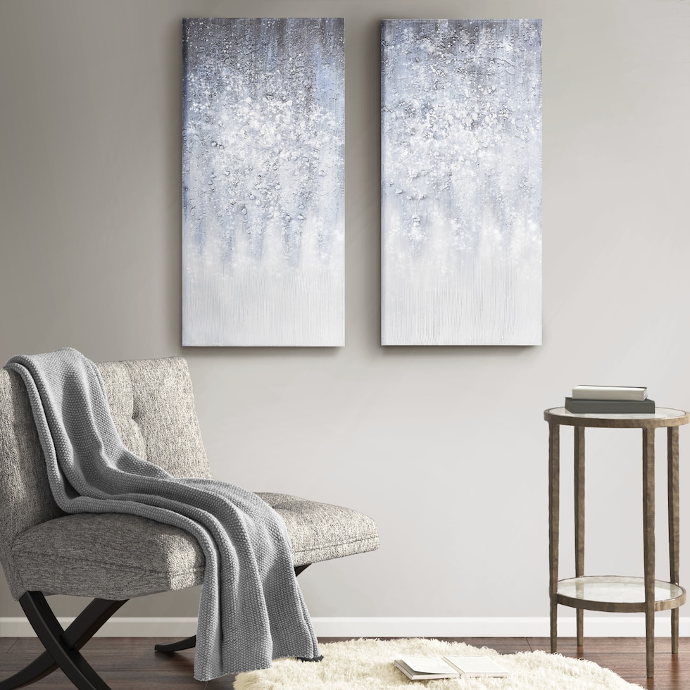 sparkle blue wall art   