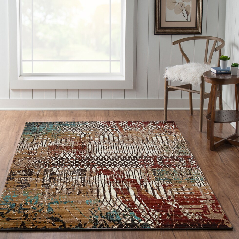 specter multicolor area rug  x    