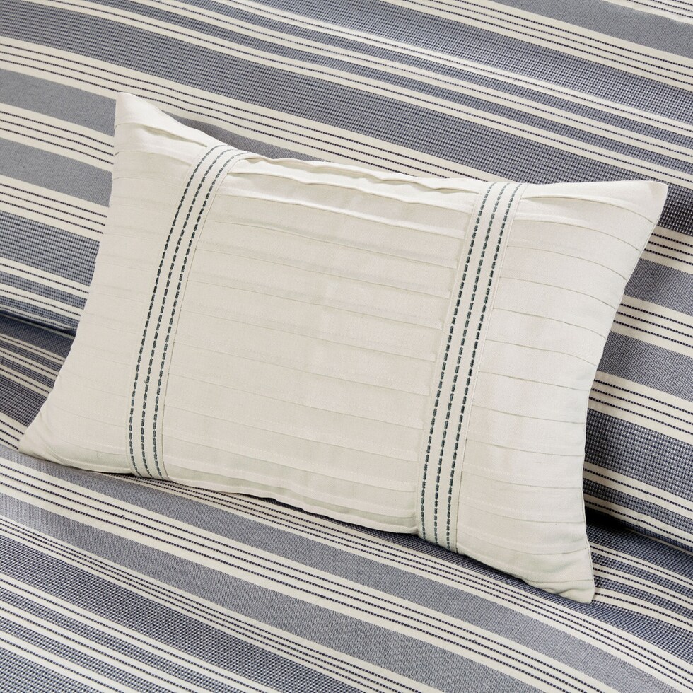 spencer blue queen bedding set   