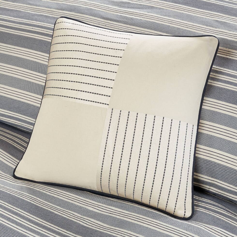 spencer blue queen bedding set   