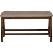 spiva dark brown counter height bench   