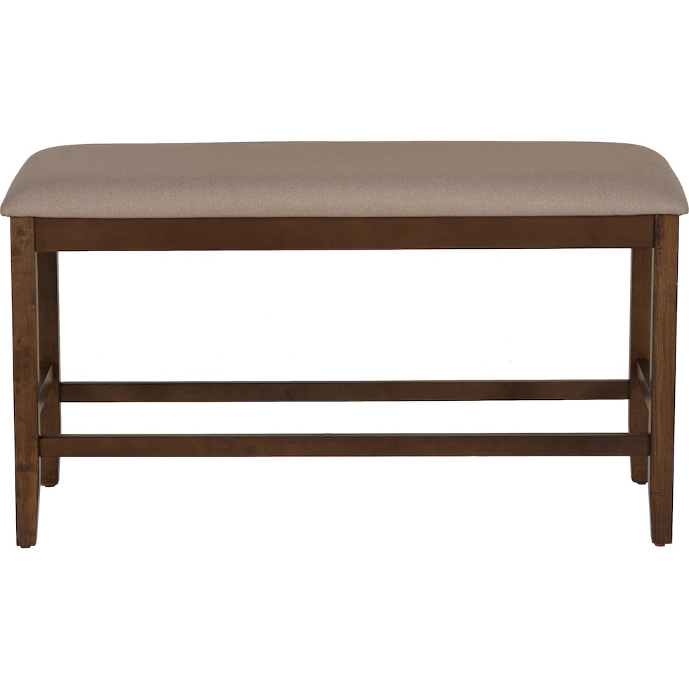 spiva dark brown counter height bench   