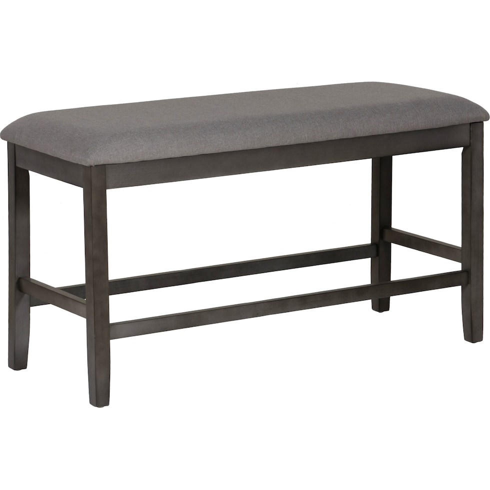 spiva gray counter height bench   