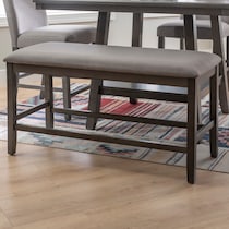 spiva gray counter height bench   