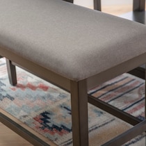 spiva gray counter height bench   