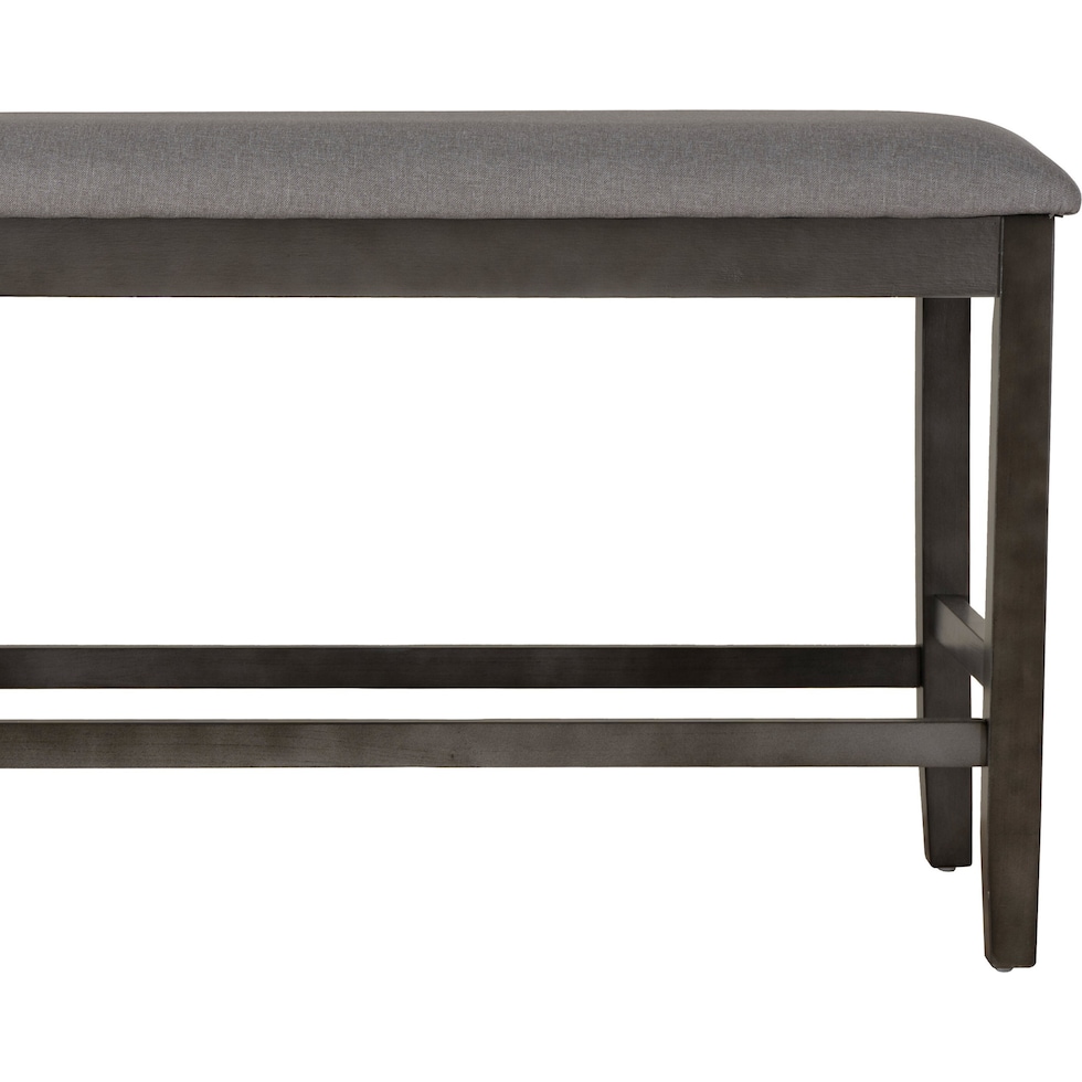 spiva gray counter height bench   