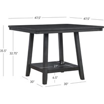 spiva gray counter height table   