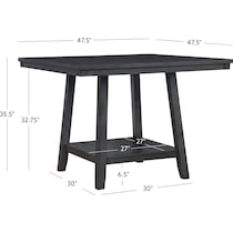 spiva gray counter height table   