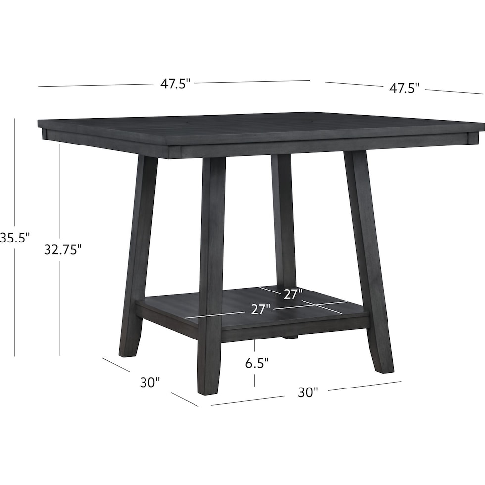 spiva gray counter height table   