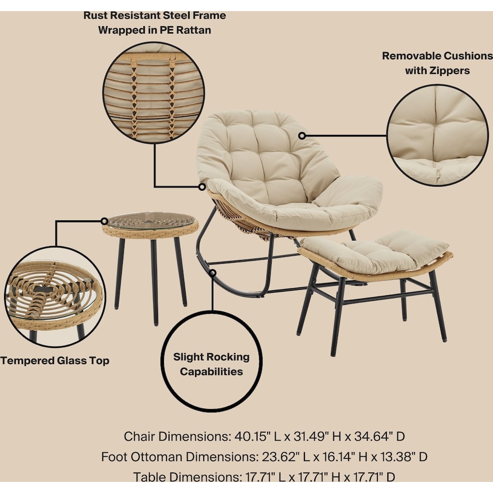 springdale white  pc outdoor living   