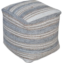 springville blue pouf   