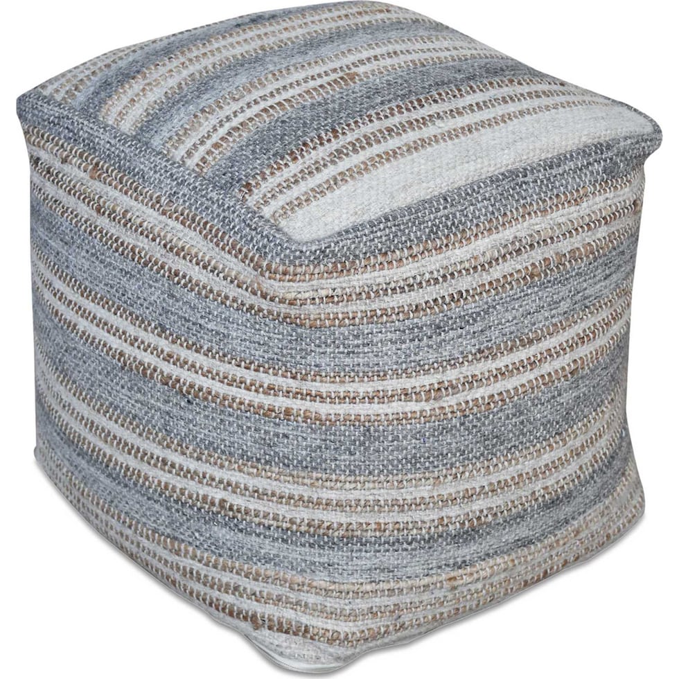 springville blue pouf   
