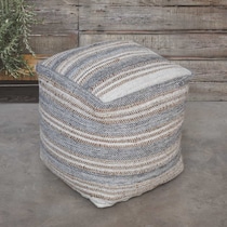 springville blue pouf   