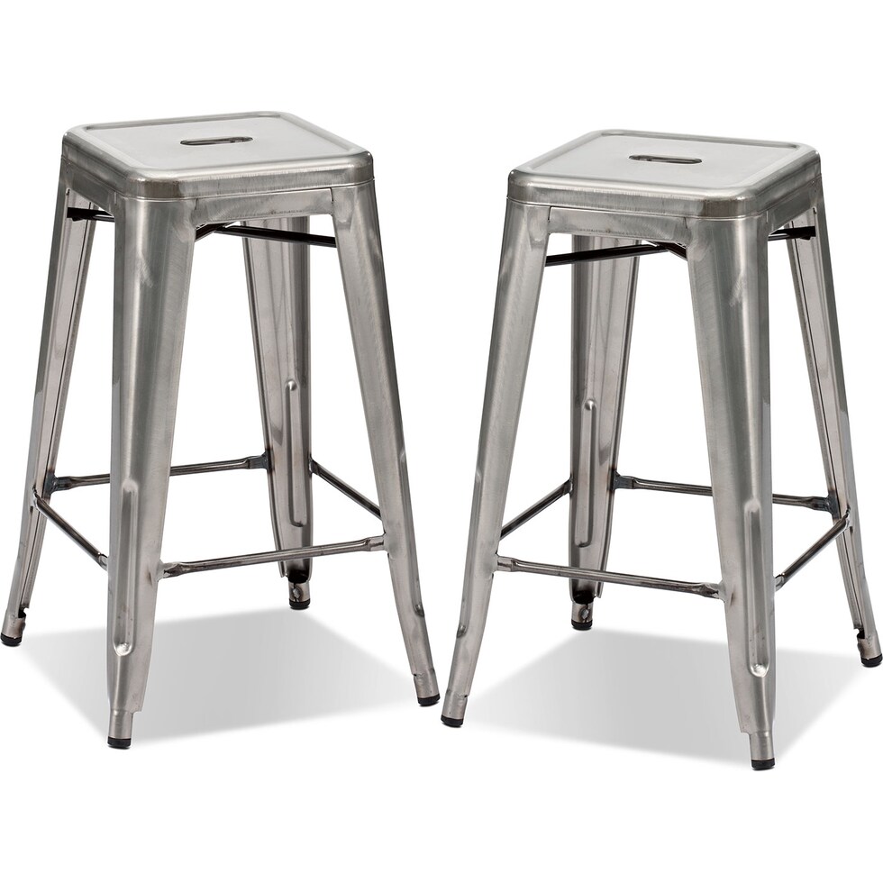 squadron stainless steel  pack counter height stools   