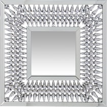 square crystal silver mirror   