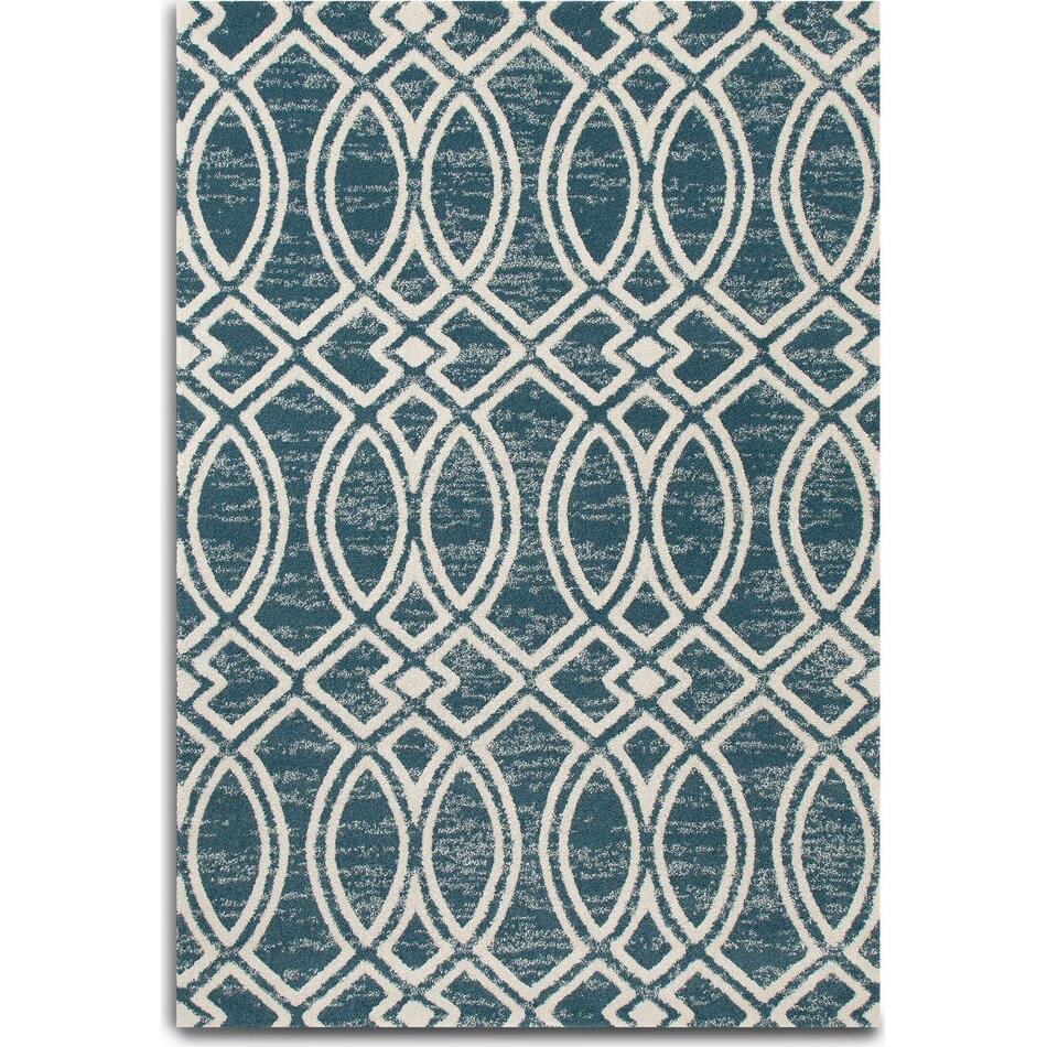 squiggle blue area rug ' x '   