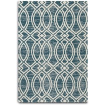 squiggle blue area rug  x    